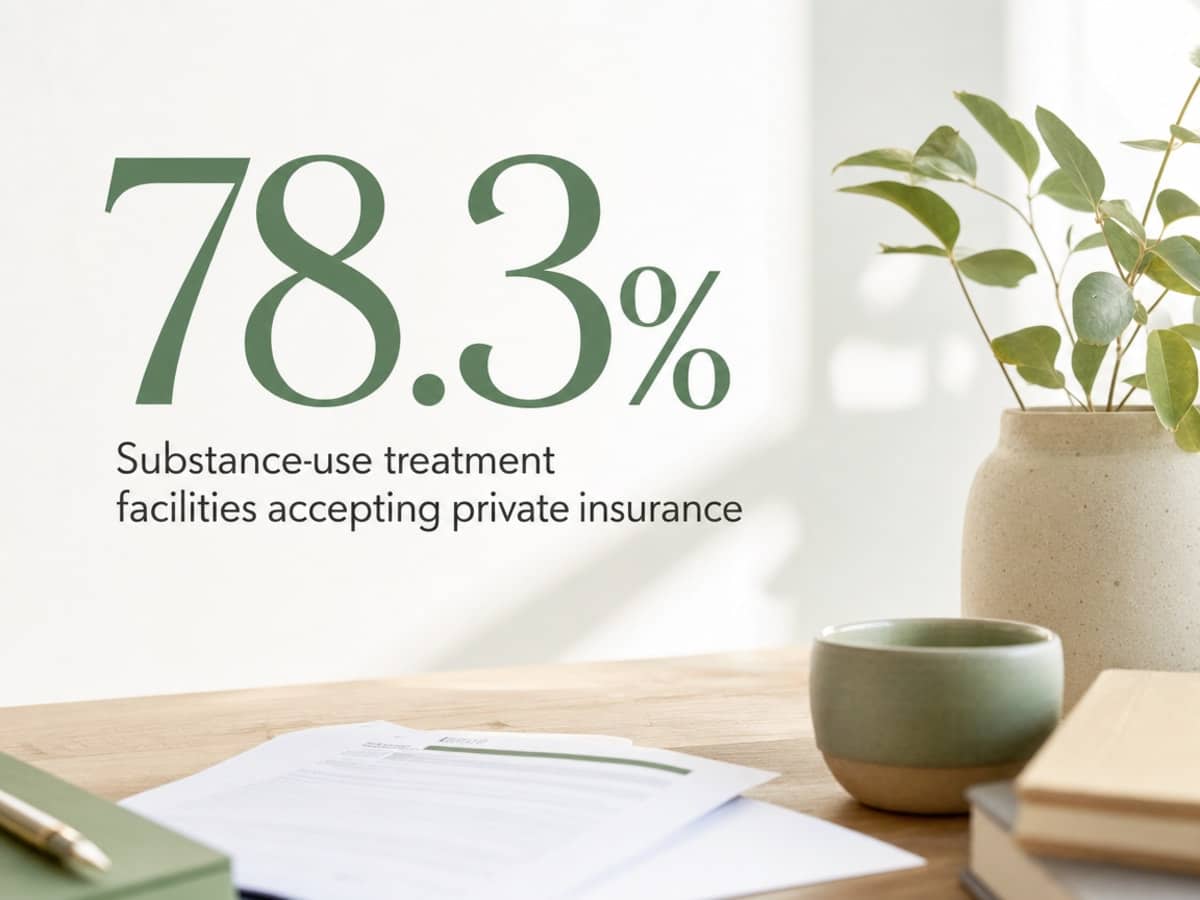 Infographic showing Substance-use treatment facilities accepting private insurance