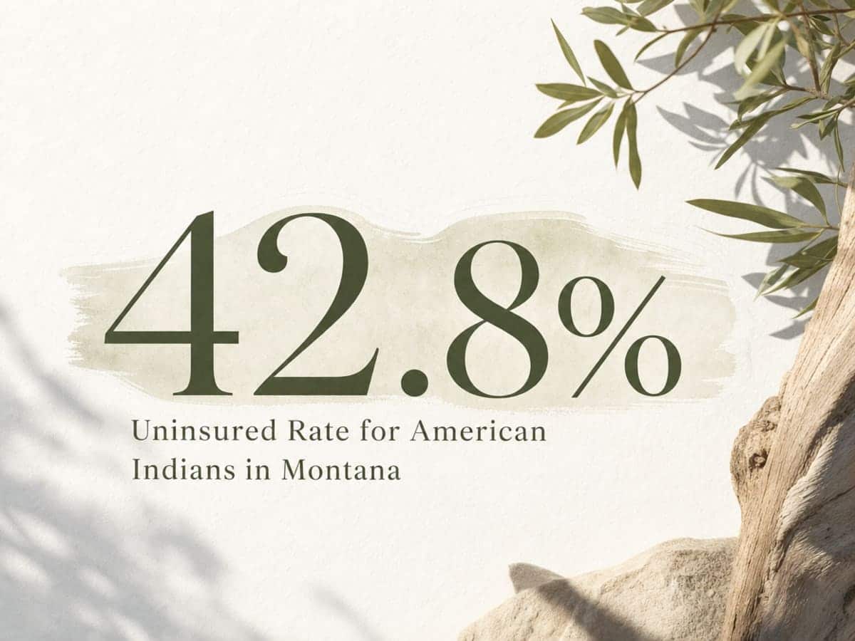 Infographic showing Uninsured Rate for American Indians in Montana