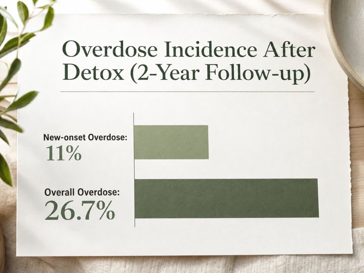 Chart showing Overdose Incidence After Detox (2-Year Follow-up)