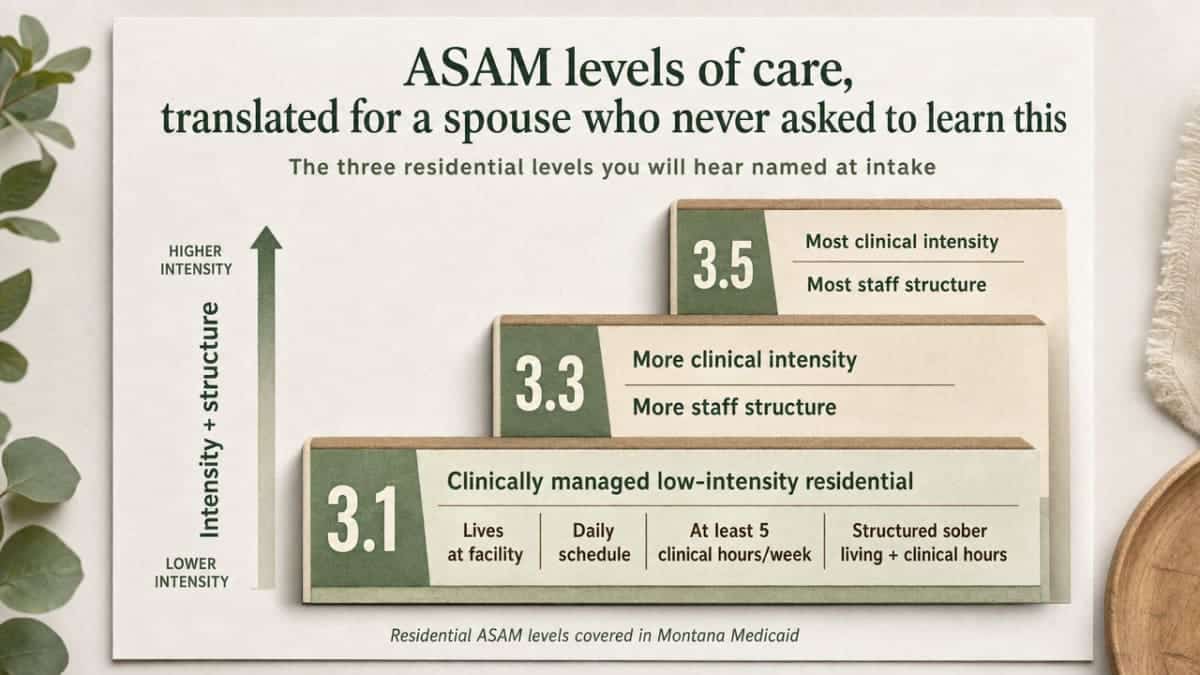 Visualize the three residential ASAM levels described in this section as a comparison ladder, helping readers distinguish 3.1, 3.3, and 3.5 by intensity and structure