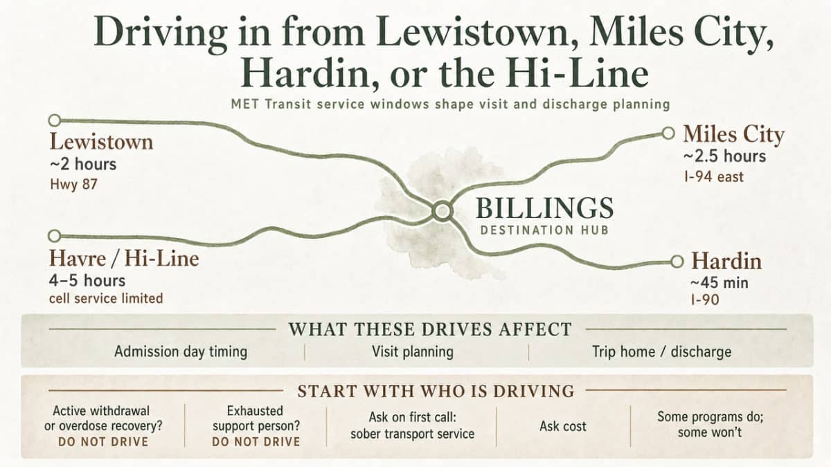 Show MET Transit service windows that dictate visit and discharge planning for out-of-town families