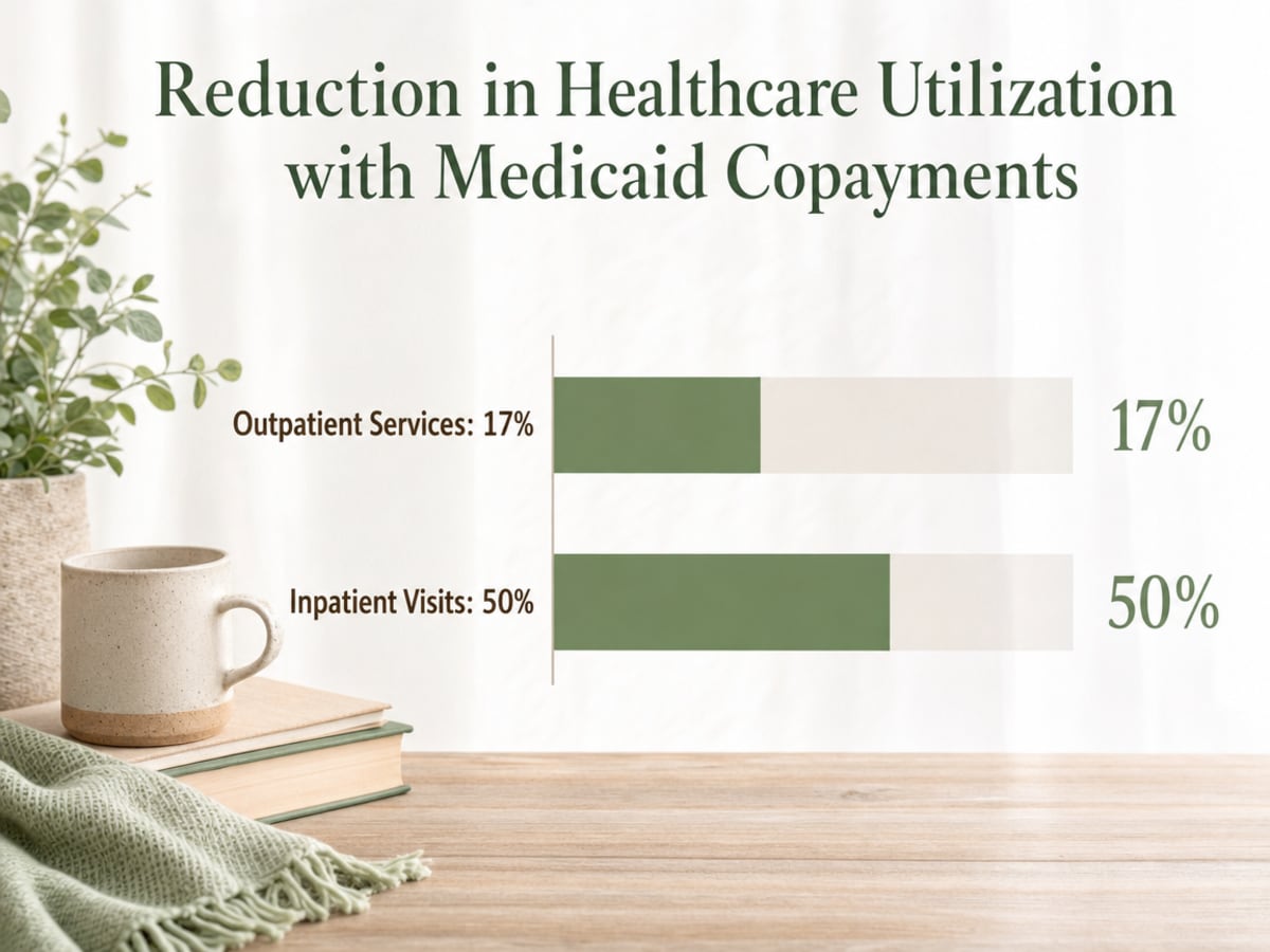 Chart showing Reduction in Healthcare Utilization with Medicaid Copayments